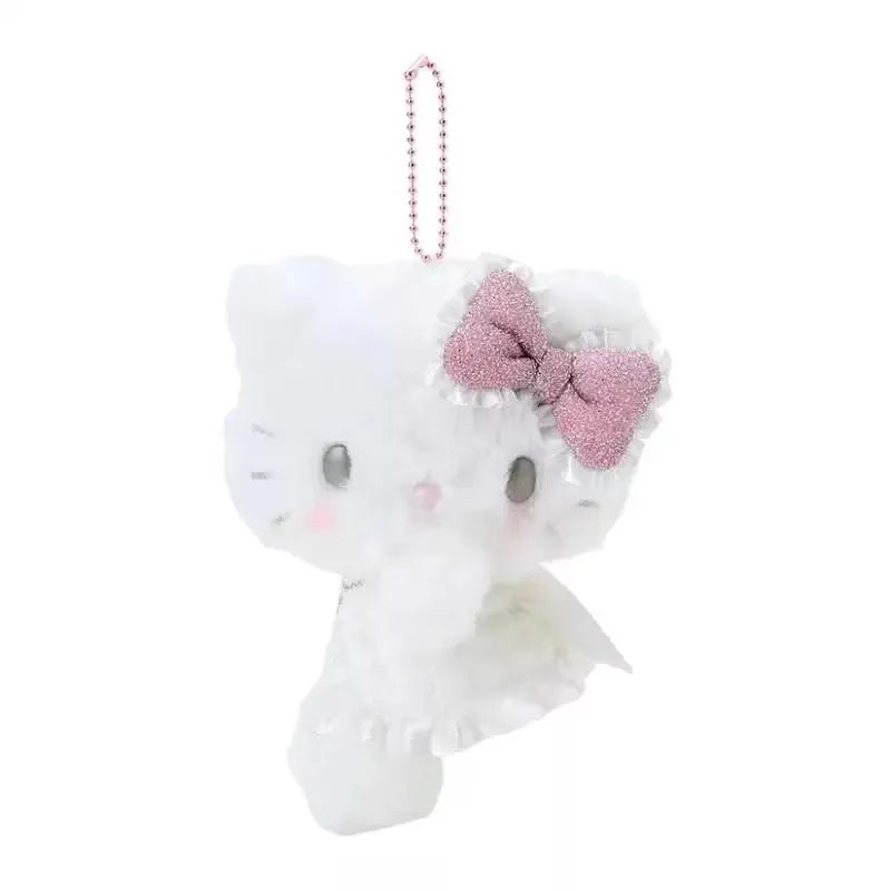 White Hello Kitty Mini Plush Keychain