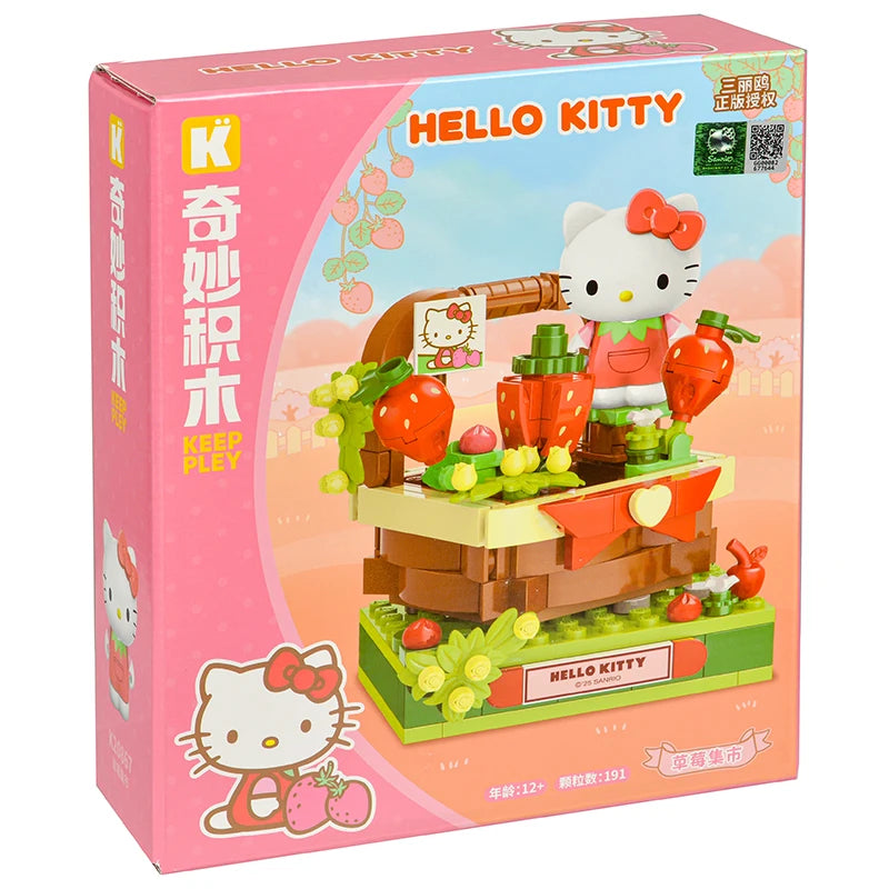 Hello Kitty Strawberry Town Building Blocks Set