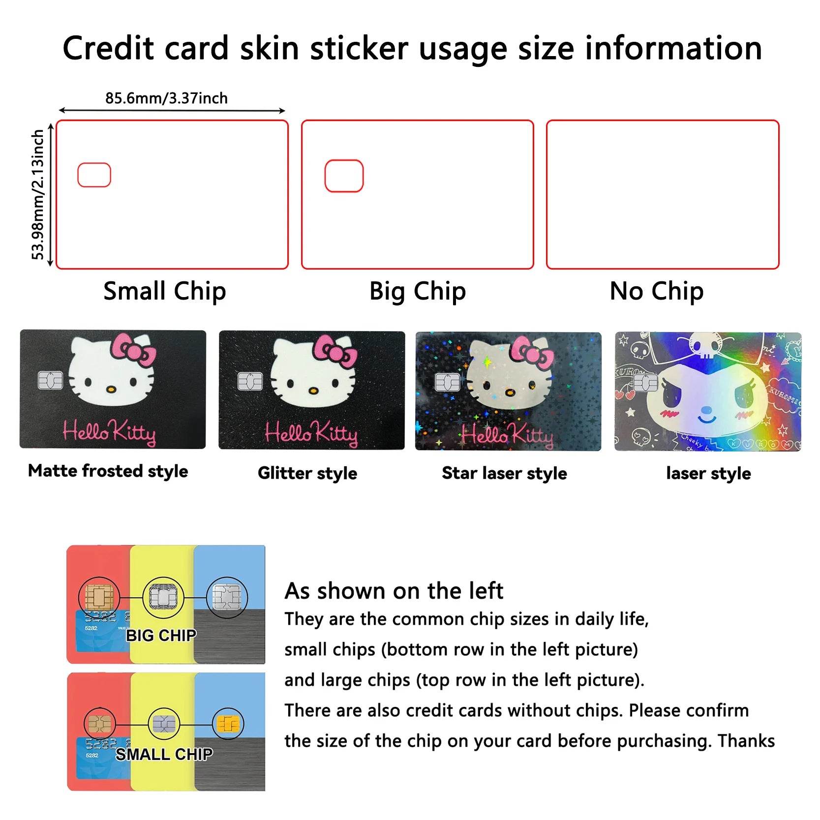Gray Kuromi Credit Card Skin