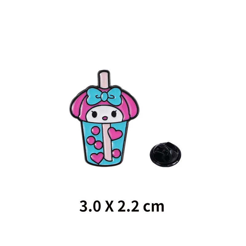 Sanrio Boba Tea Pins 6pcs Set