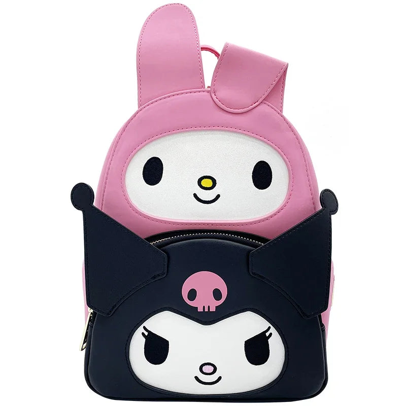 Kuromi & Melody Leather Backpack
