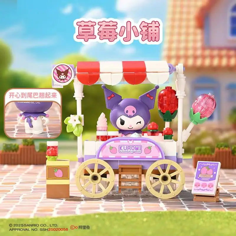 kuromi Strawberry Town Building Blocks Set