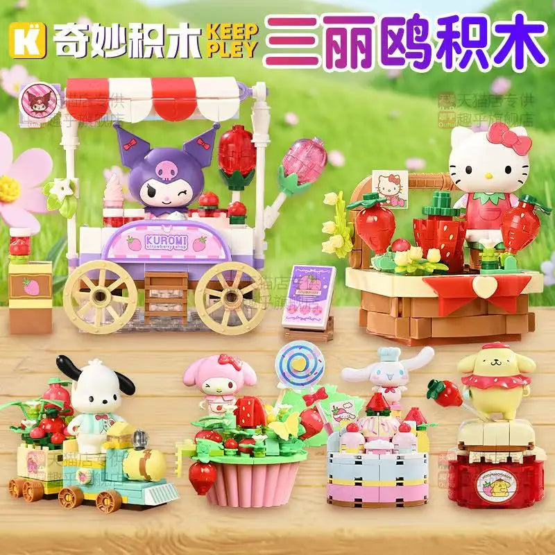 Hello Kitty Strawberry Town Building Blocks Set