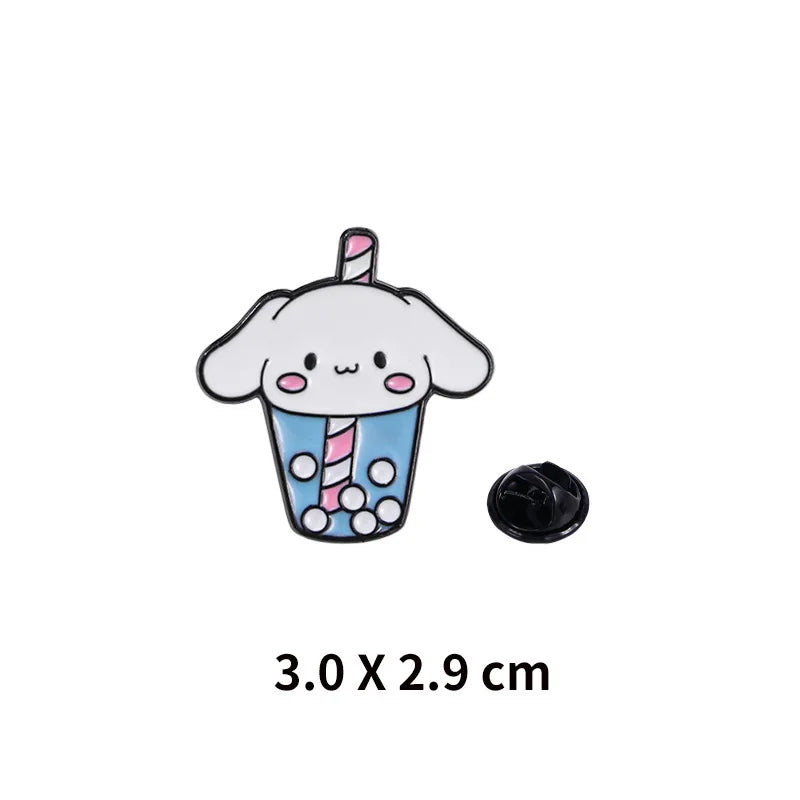 Sanrio Boba Tea Pins 6pcs Set