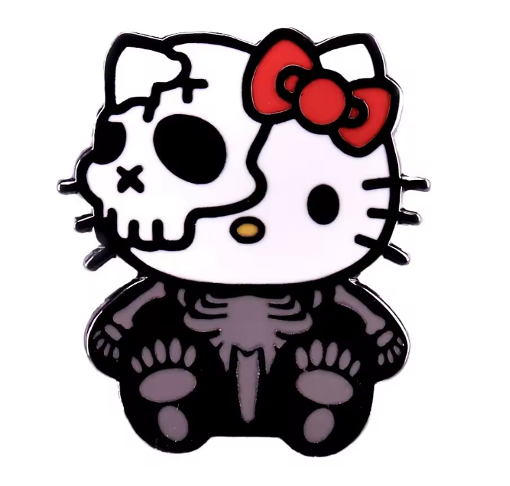 Hello Kitty Skeleton Pin