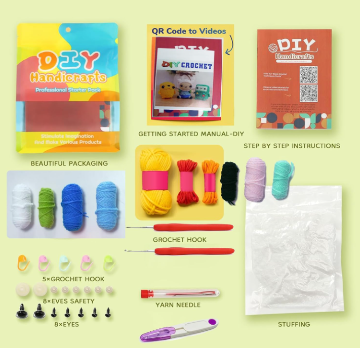 3 Pcs Adventure Time Crochet Kit